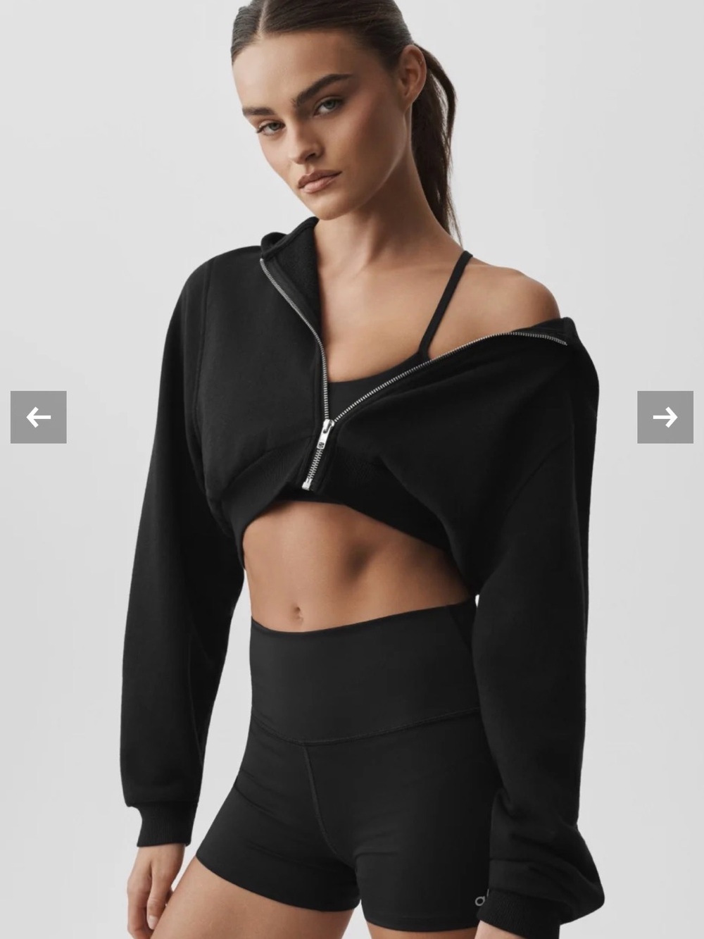 Alo Yoga Sweet Escape Zip Up Hoodie in Black 🖤